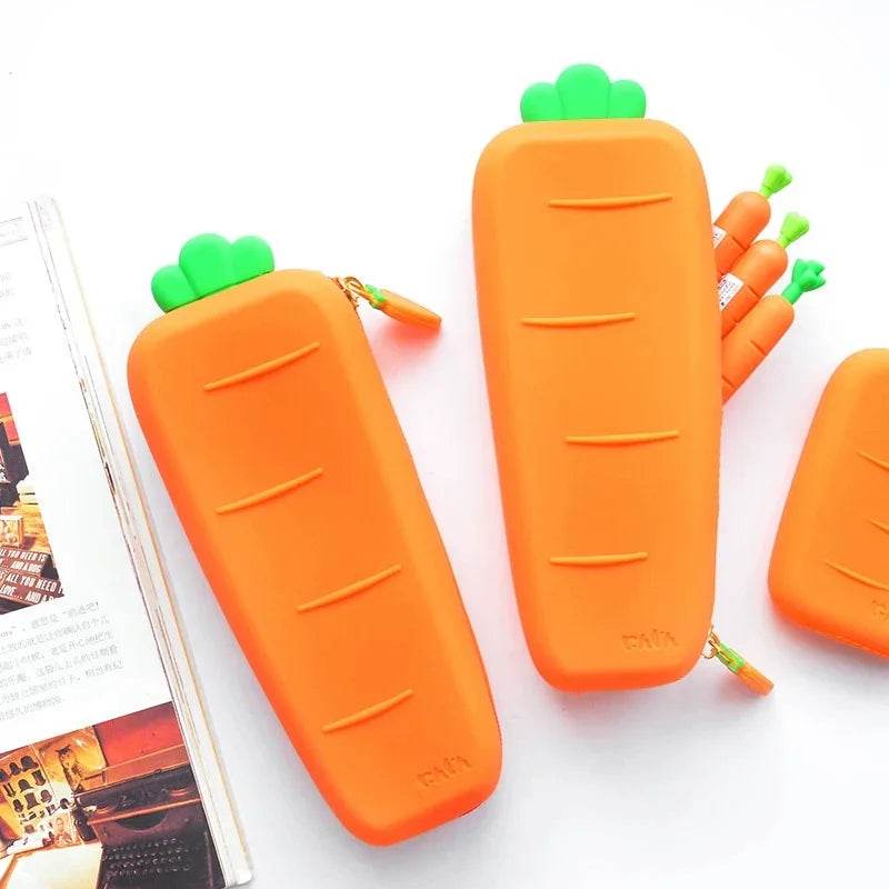 Premium Pencil Case Carrot Silicone For Kids Birthday Gift - ToylandEU
