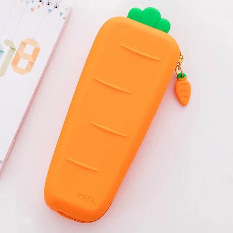 Premium Pencil Case Carrot Silicone For Kids Birthday Gift - ToylandEU
