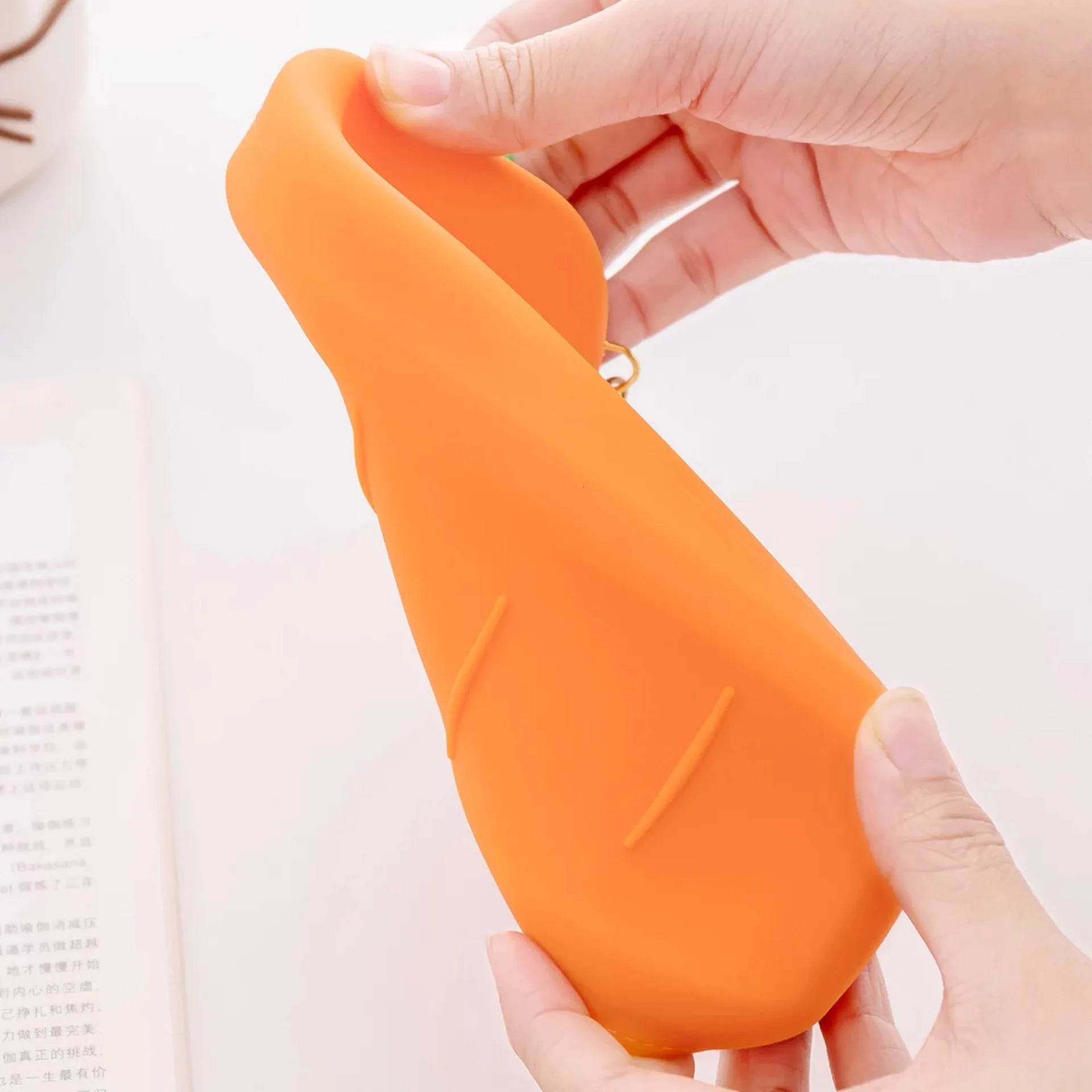 Premium Pencil Case Carrot Silicone For Kids Birthday Gift - ToylandEU