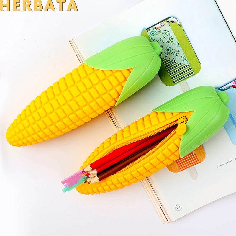 Premium Pencil Case Corn Shaped Silicone For Students - ToylandEU