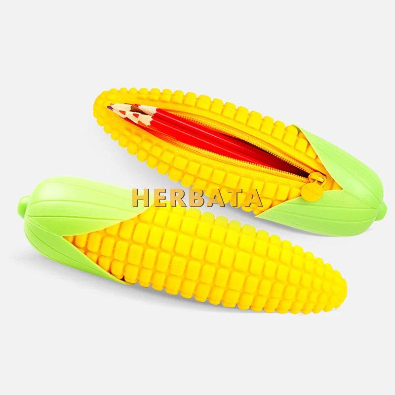 Premium Pencil Case Corn Shaped Silicone For Students - ToylandEU