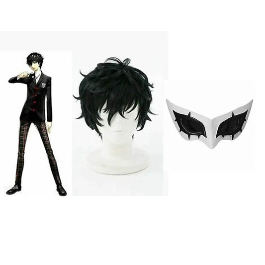Premium Persona Five Joker Wig Mask Cosplay Set For Adults - ToylandEU
