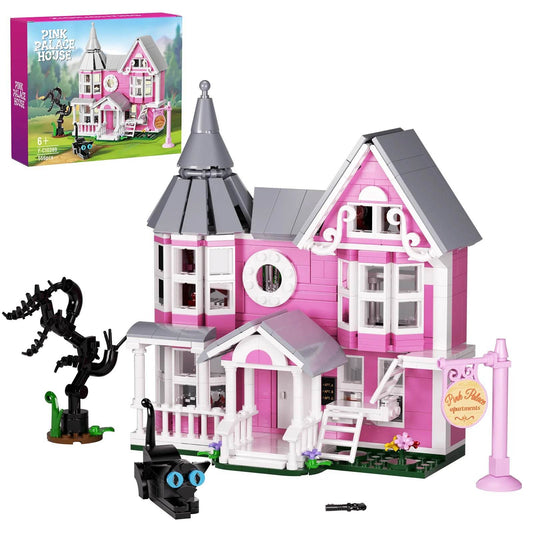 Premium Pink Palace Building Blocks Haunted House For Kids - ToylandEU