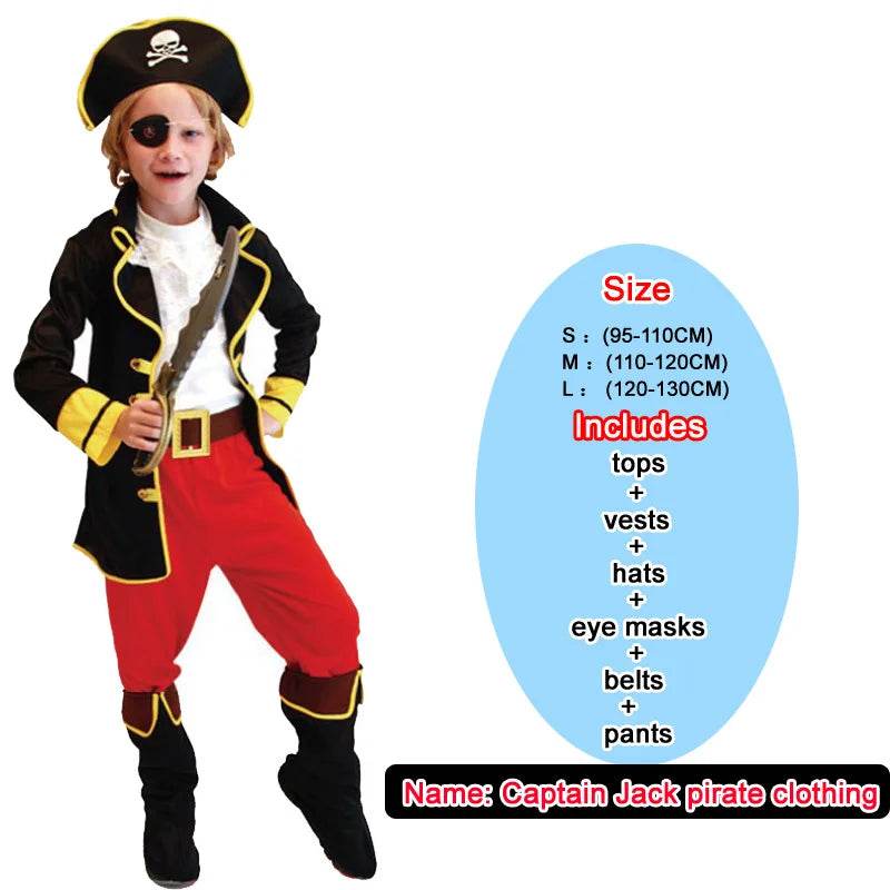 Premium Pirate Costume Set For Boys With Headgear Included - ToylandEU