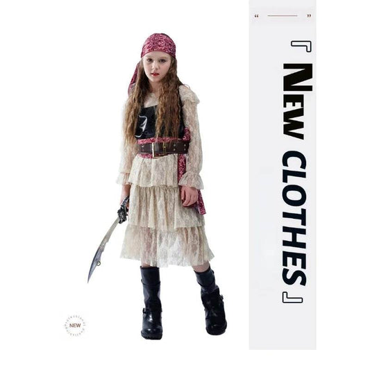 Premium Pirate Skirt Lace Detail For Girls Halloween Party - ToylandEU