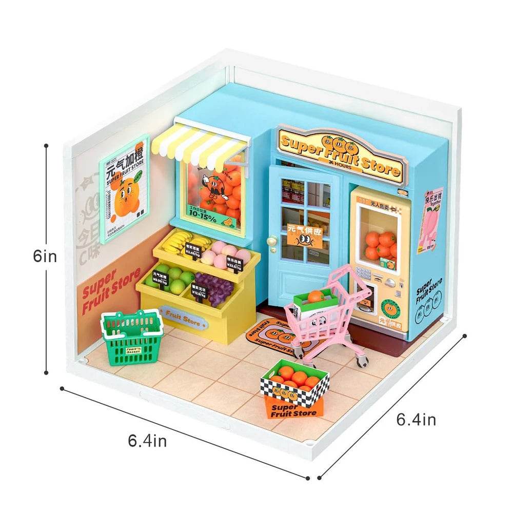 Premium Plastic Diy Miniature House Cafe Energy Store Kids - ToylandEU
