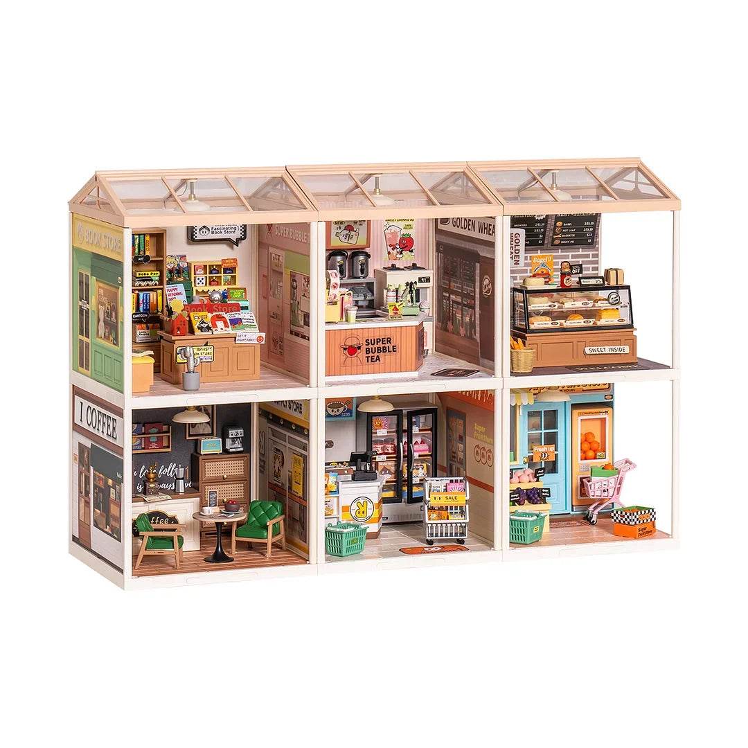 Premium Plastic Diy Miniature House Cafe Energy Store Kids - ToylandEU