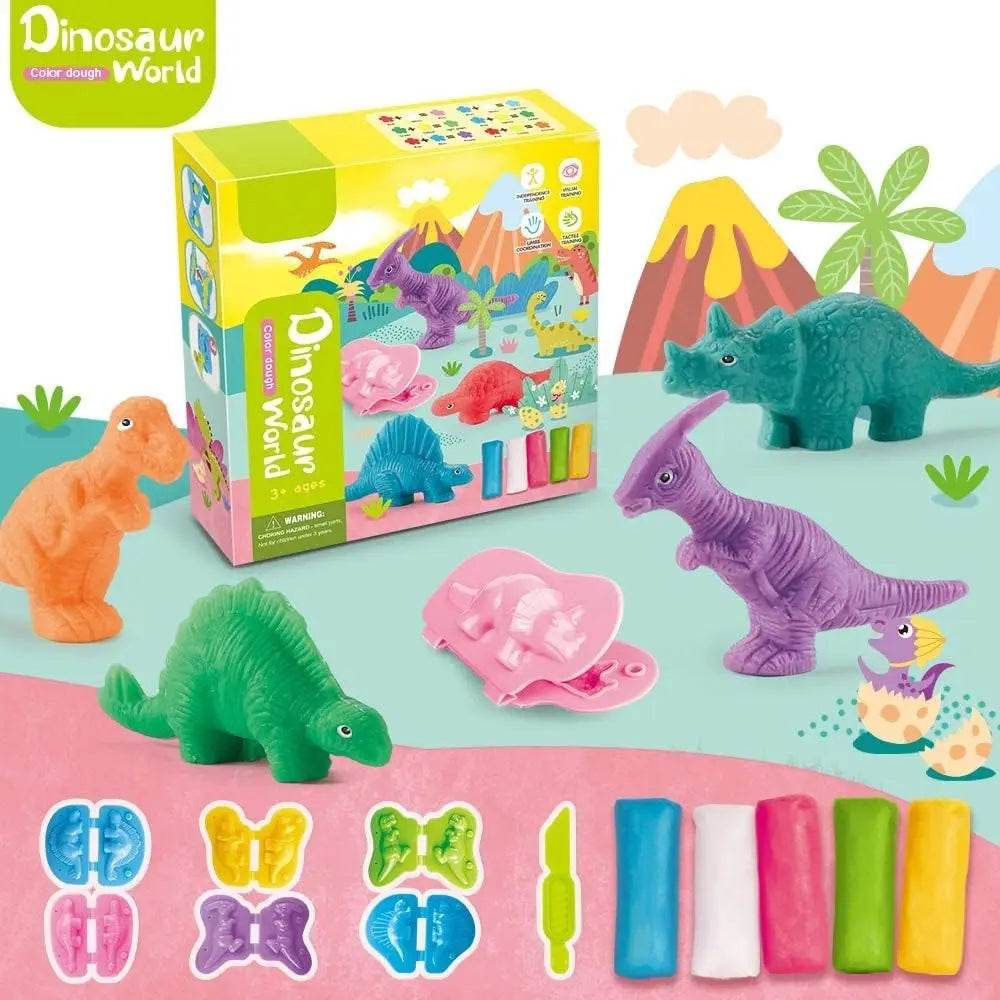 Premium Playdough Set for Kids with Dinosaur Molds and Air Dry Feature for Creative Play - ToylandEU