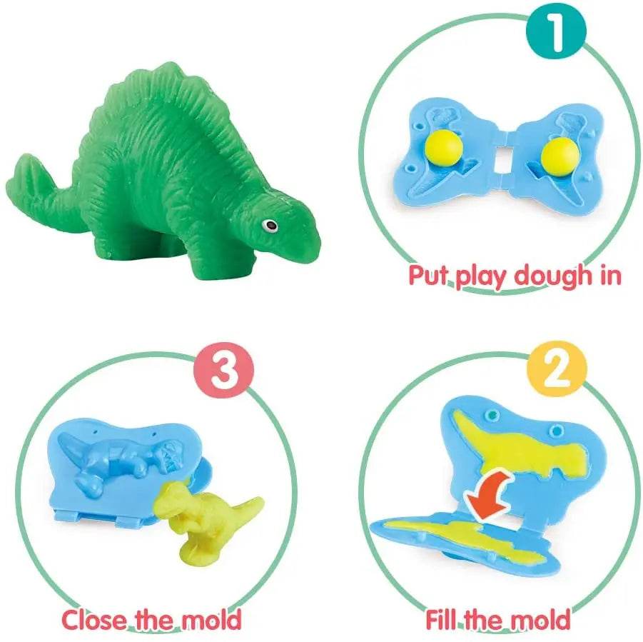 Premium Playdough Set for Kids with Dinosaur Molds and Air Dry Feature for Creative Play - ToylandEU