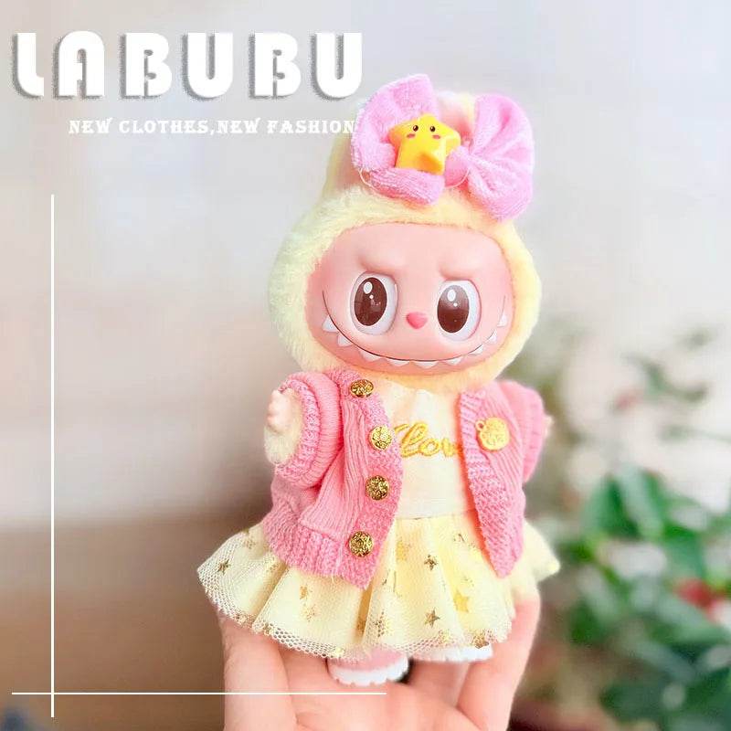 Premium Plush Doll Labubu Clothes Set with Macaron Theme for Kids and DIY Enthusiasts - ToylandEU