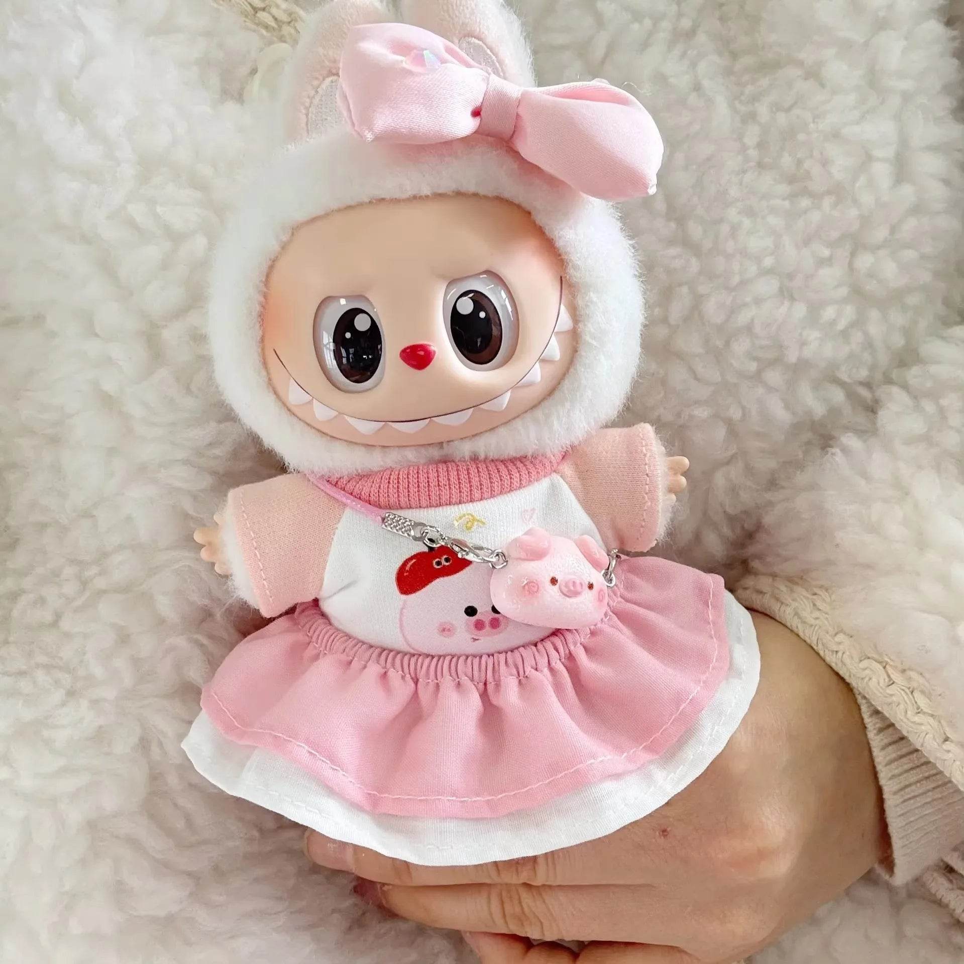 Premium Plush Doll Labubu Clothes Set with Macaron Theme for Kids and DIY Enthusiasts - ToylandEU