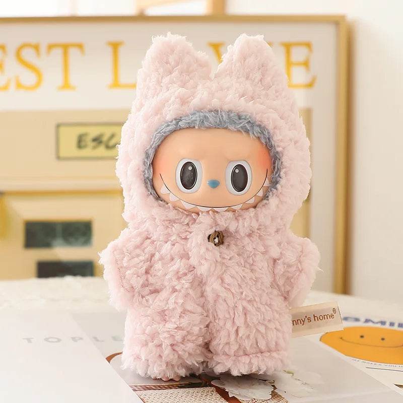 Premium Plush Doll Outfit Set with Blue Shark and Snowman Design for 17cm Labubu Dolls Ideal Gift for Kids - ToylandEU