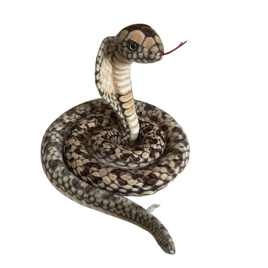 Premium Plush Snake Toy Realistic Cobra For Kids Decor - ToylandEU