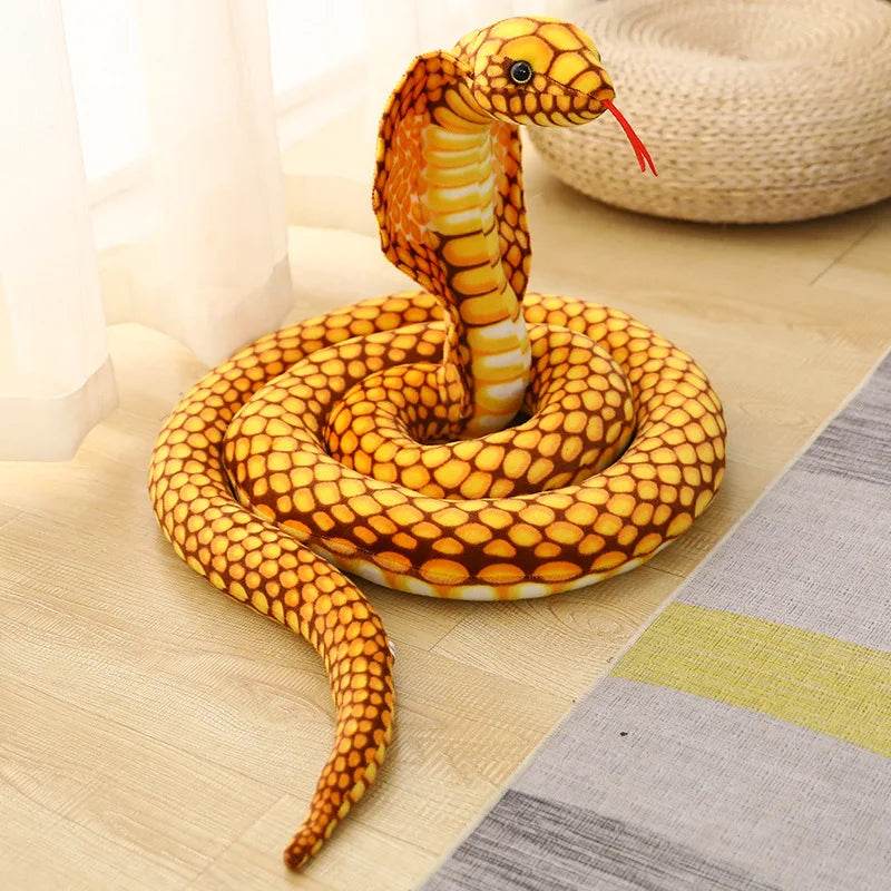Premium Plush Snake Toy Realistic Cobra For Kids Decor - ToylandEU