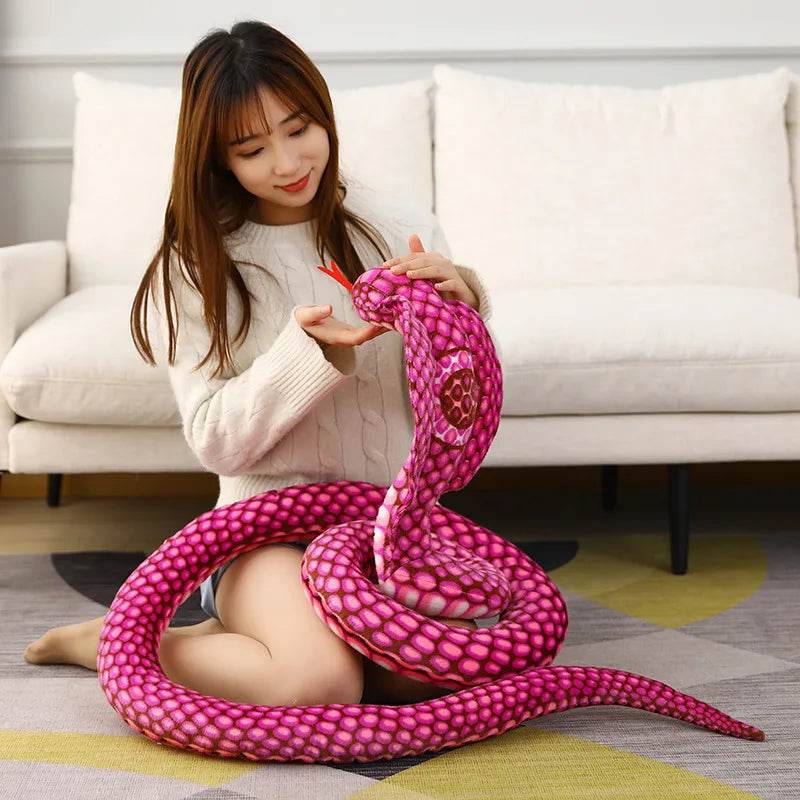 Premium Plush Snake Toy Realistic Cobra For Kids Decor - ToylandEU