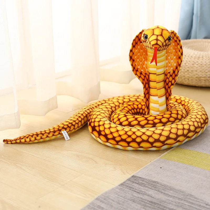 Premium Plush Snake Toy Realistic Cobra For Kids Decor - ToylandEU