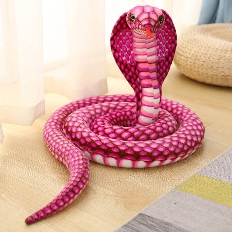 Premium Plush Snake Toy Realistic Cobra For Kids Decor - ToylandEU