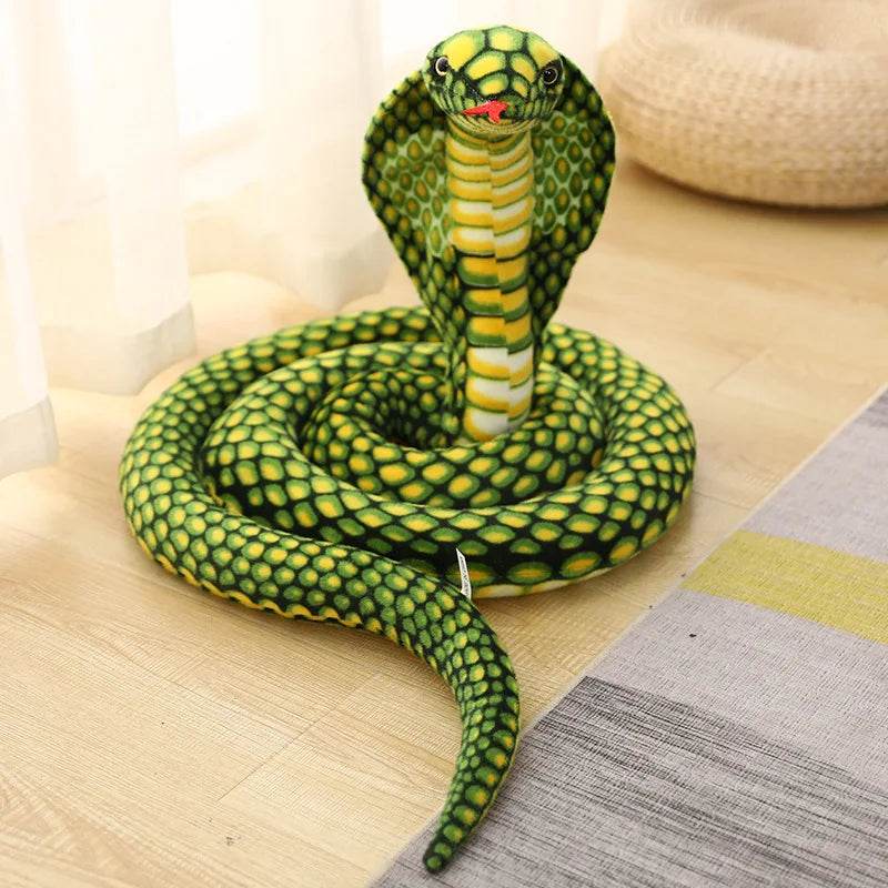 Premium Plush Snake Toy Realistic Cobra For Kids Decor - ToylandEU