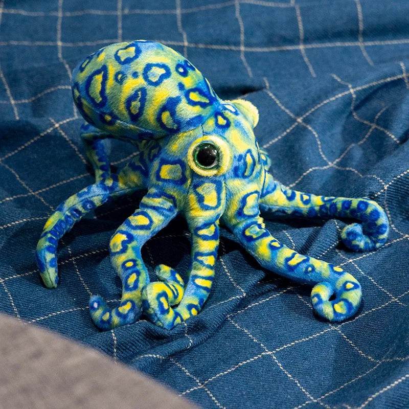 Premium Plush Toy Leopard Print Octopus For Kids Soft Cute Cartoon Sea Creature Stuffed Animal Doll - ToylandEU