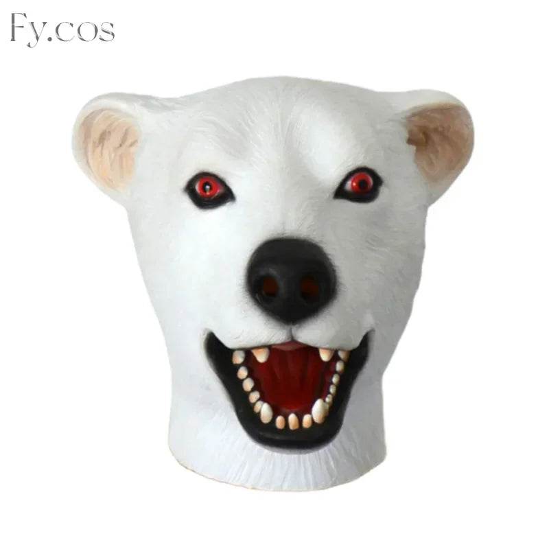 Premium Polar Bear Mask Full Face Latex Cosplay Adults - ToylandEU