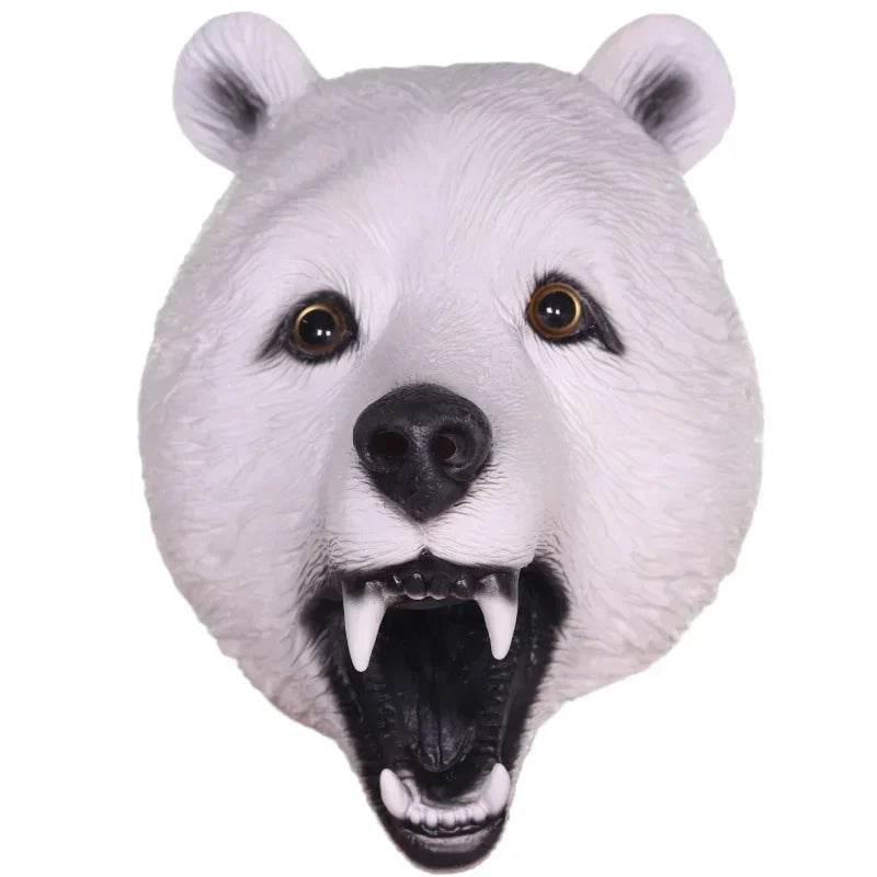 Premium Polar Bear Mask Full Face Latex Cosplay Adults - ToylandEU