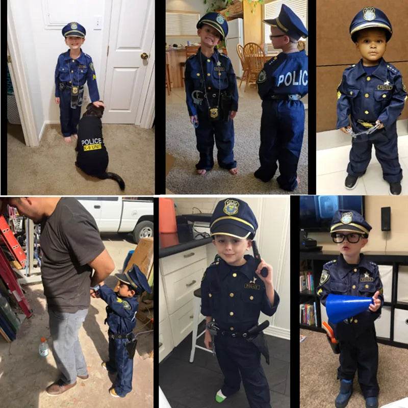 Premium Police Costume Kit For Kids Walkie Talkie Handcuffs - ToylandEU