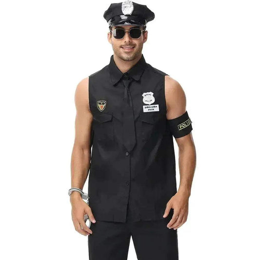  Premium Police Costume Top Shirt Set Hat Toyland EU -  ToylandEU™