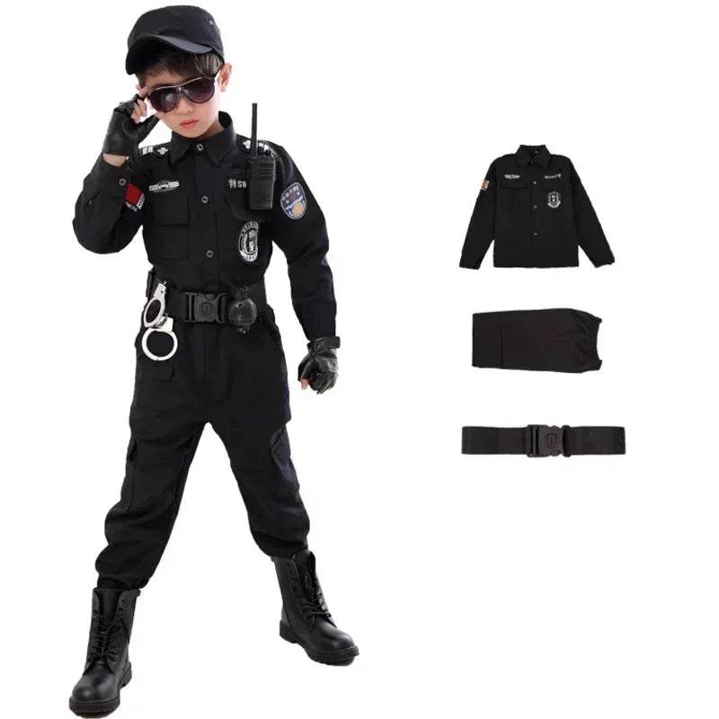Premium Policeman Costume Realistic Uniform For Kids - ToylandEU