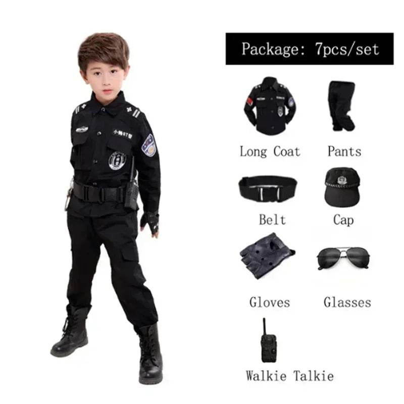 Premium Policeman Costume Realistic Uniform For Kids - ToylandEU