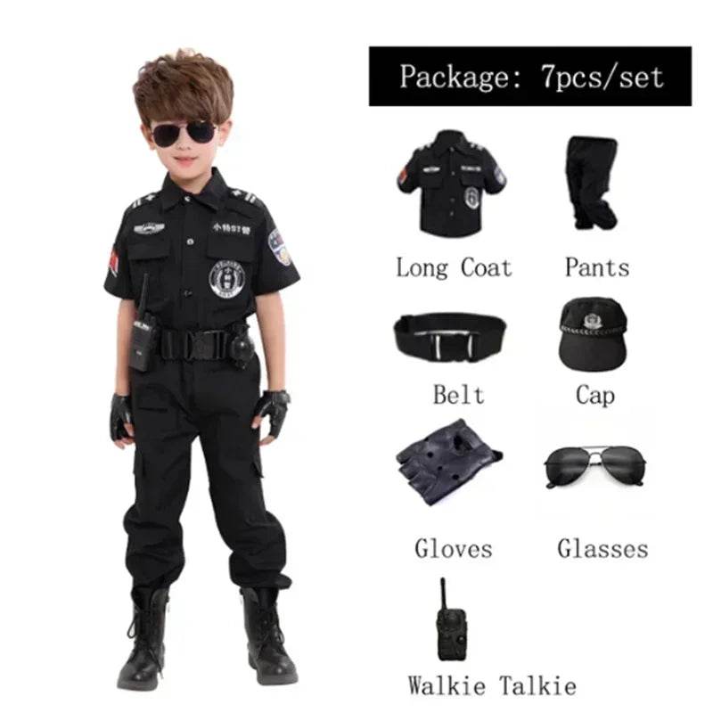 Premium Policeman Costume Realistic Uniform For Kids - ToylandEU