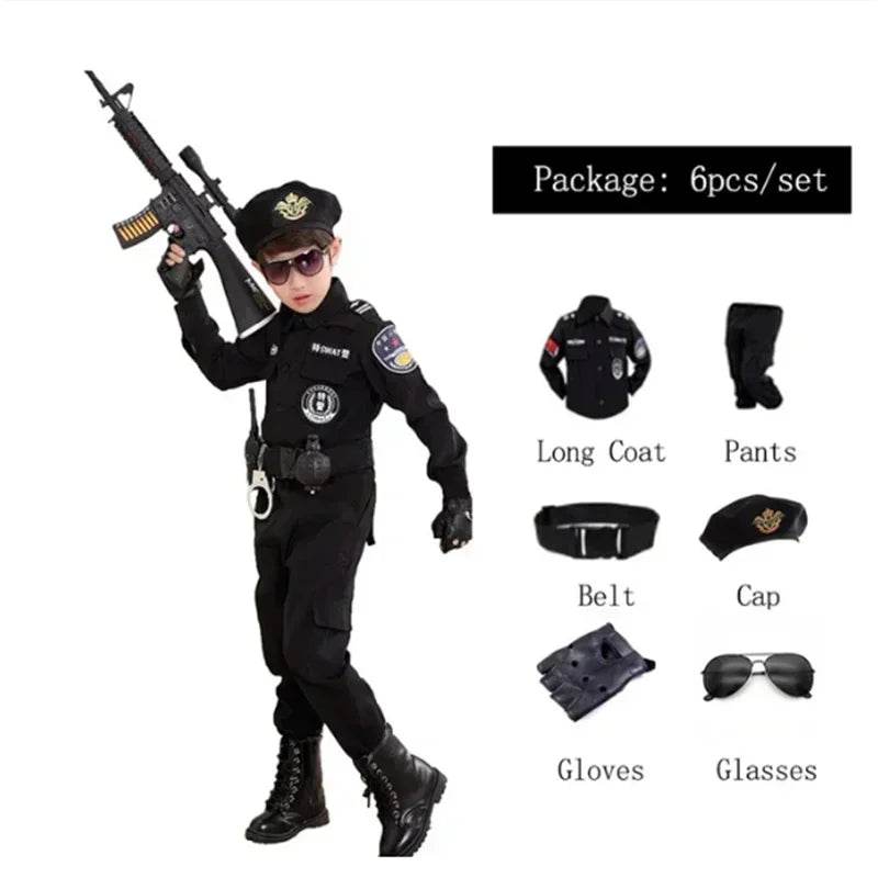 Premium Policeman Costume Realistic Uniform For Kids - ToylandEU