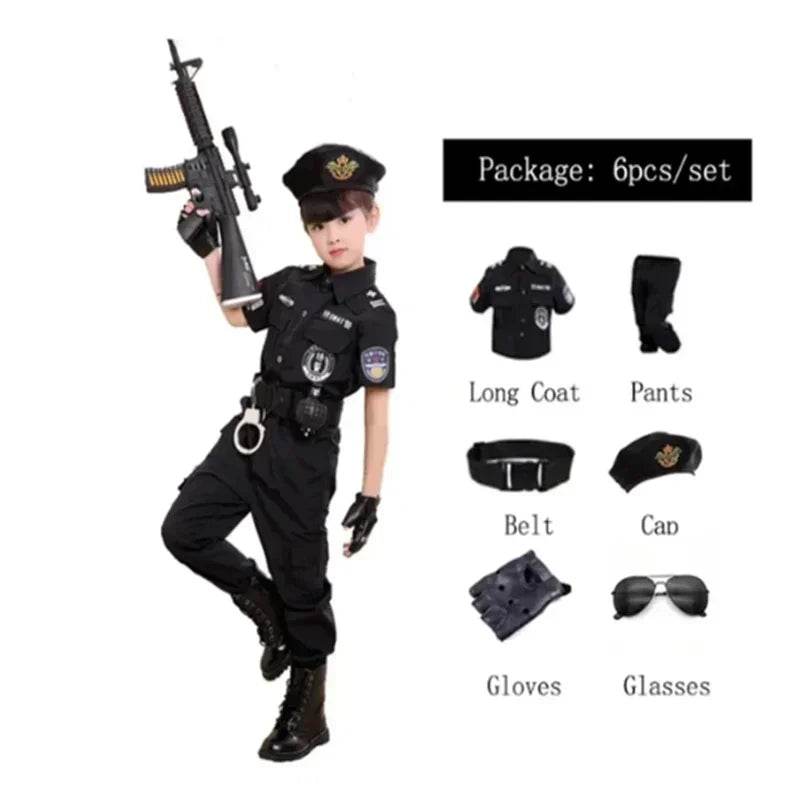 Premium Policeman Costume Realistic Uniform For Kids - ToylandEU