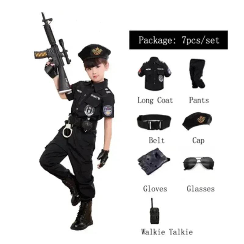 Premium Policeman Costume Realistic Uniform For Kids - ToylandEU
