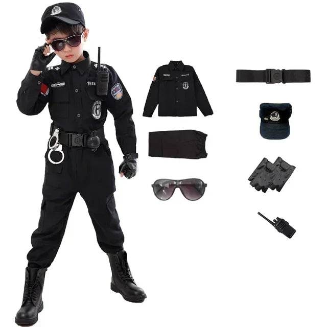 Premium Policeman Costume Realistic Uniform For Kids - ToylandEU