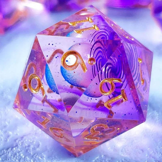 Premium Polyhedral Dice Set with Floating Cosmic Eyes for Dungeons and Dragons and RPG Fans - ToylandEU