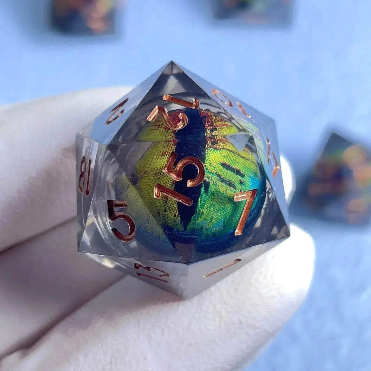 Premium Polyhedral Dice Set with Floating Cosmic Eyes for Dungeons and Dragons and RPG Fans - ToylandEU