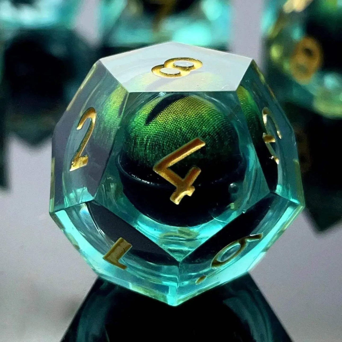 Premium Polyhedral Dice Set with Floating Cosmic Eyes for Dungeons and Dragons and RPG Fans - ToylandEU