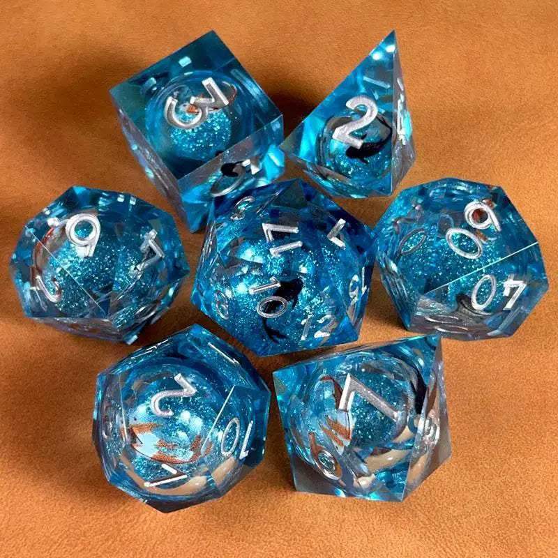 Premium Polyhedral Dice Set with Floating Cosmic Eyes for Dungeons and Dragons and RPG Fans - ToylandEU