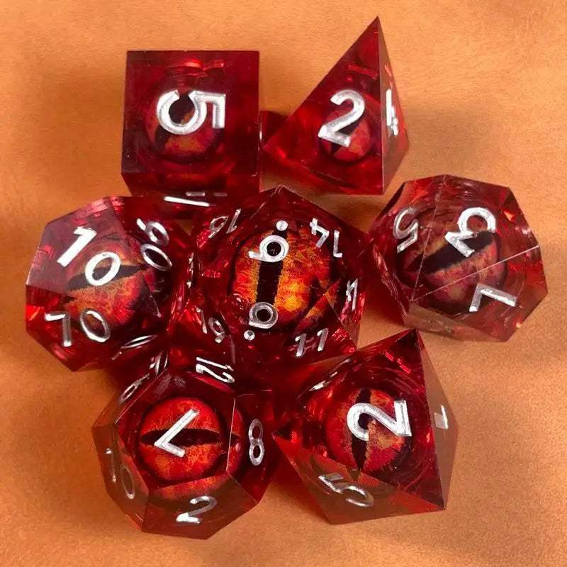 Premium Polyhedral Dice Set with Floating Cosmic Eyes for Dungeons and Dragons and RPG Fans - ToylandEU