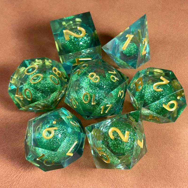 Premium Polyhedral Dice Set with Floating Cosmic Eyes for Dungeons and Dragons and RPG Fans - ToylandEU