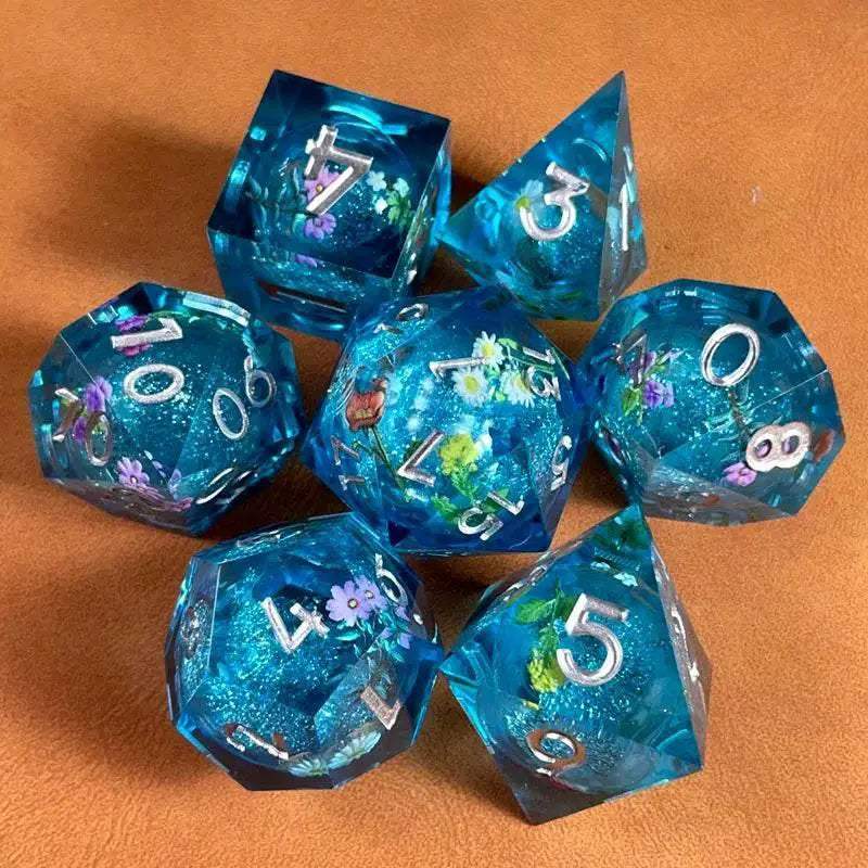 Premium Polyhedral Dice Set with Floating Cosmic Eyes for Dungeons and Dragons and RPG Fans - ToylandEU