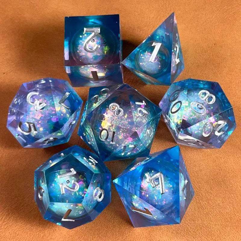 Premium Polyhedral Dice Set with Floating Cosmic Eyes for Dungeons and Dragons and RPG Fans - ToylandEU