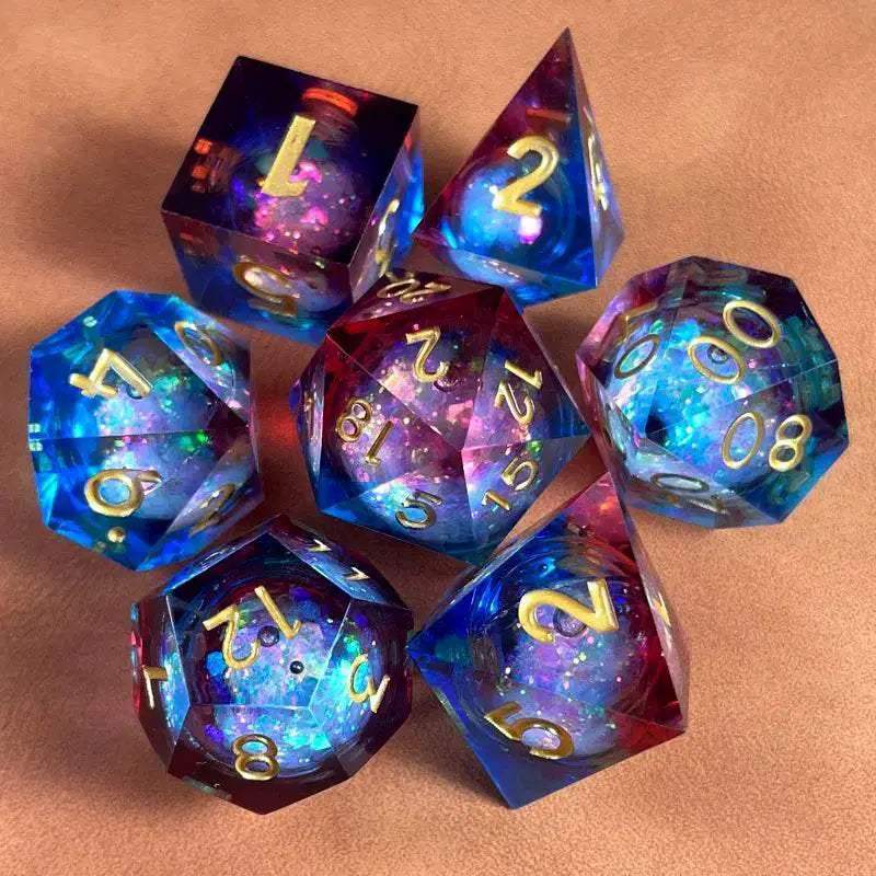 Premium Polyhedral Dice Set with Floating Cosmic Eyes for Dungeons and Dragons and RPG Fans - ToylandEU