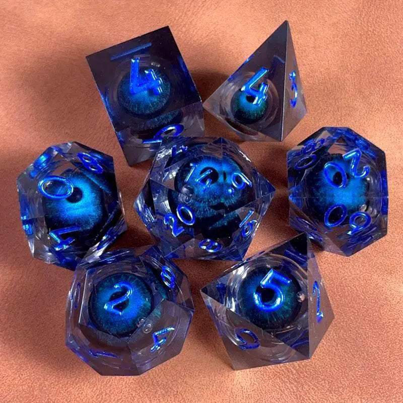 Premium Polyhedral Dice Set with Floating Cosmic Eyes for Dungeons and Dragons and RPG Fans - ToylandEU