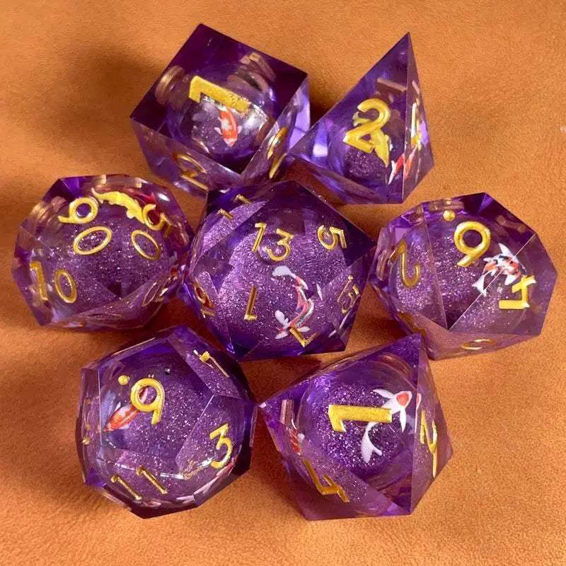 Premium Polyhedral Dice Set with Floating Cosmic Eyes for Dungeons and Dragons and RPG Fans - ToylandEU