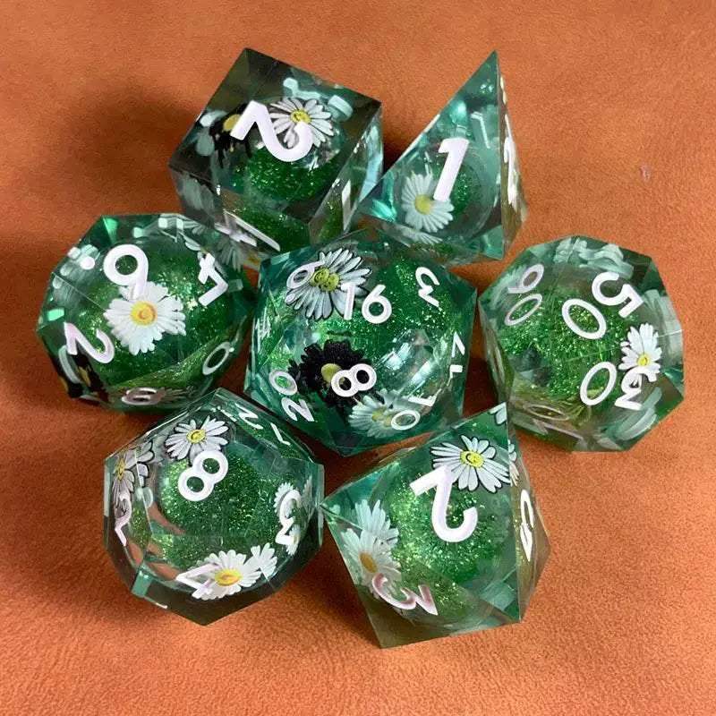 Premium Polyhedral Dice Set with Floating Cosmic Eyes for Dungeons and Dragons and RPG Fans - ToylandEU
