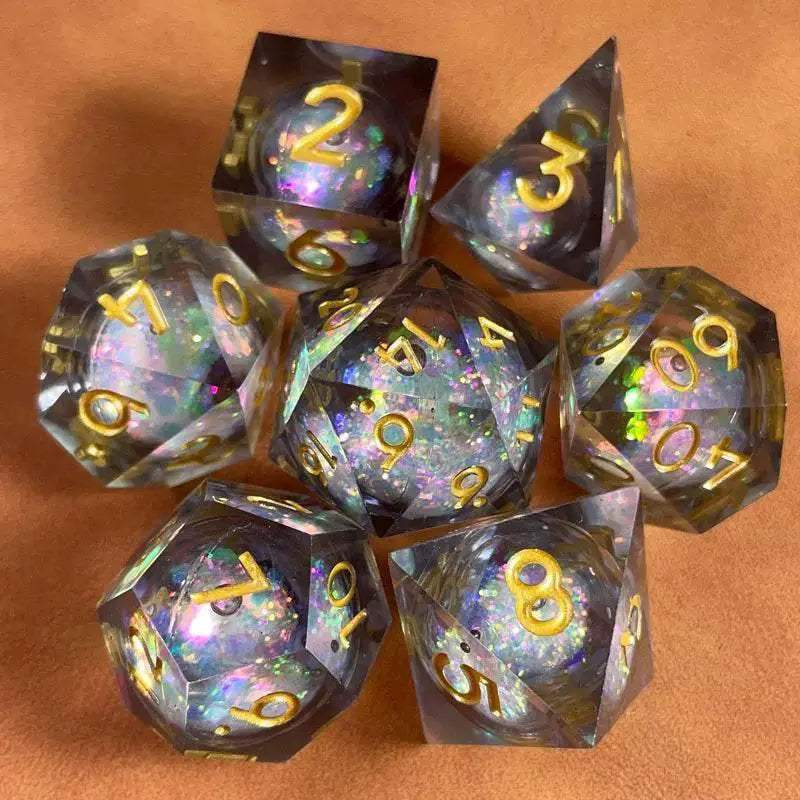 Premium Polyhedral Dice Set with Floating Cosmic Eyes for Dungeons and Dragons and RPG Fans - ToylandEU