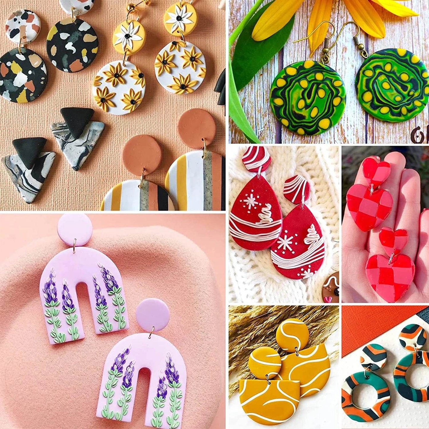 Premium Polymer Clay Molds Kit 18 Shapes for Earrings - ToylandEU