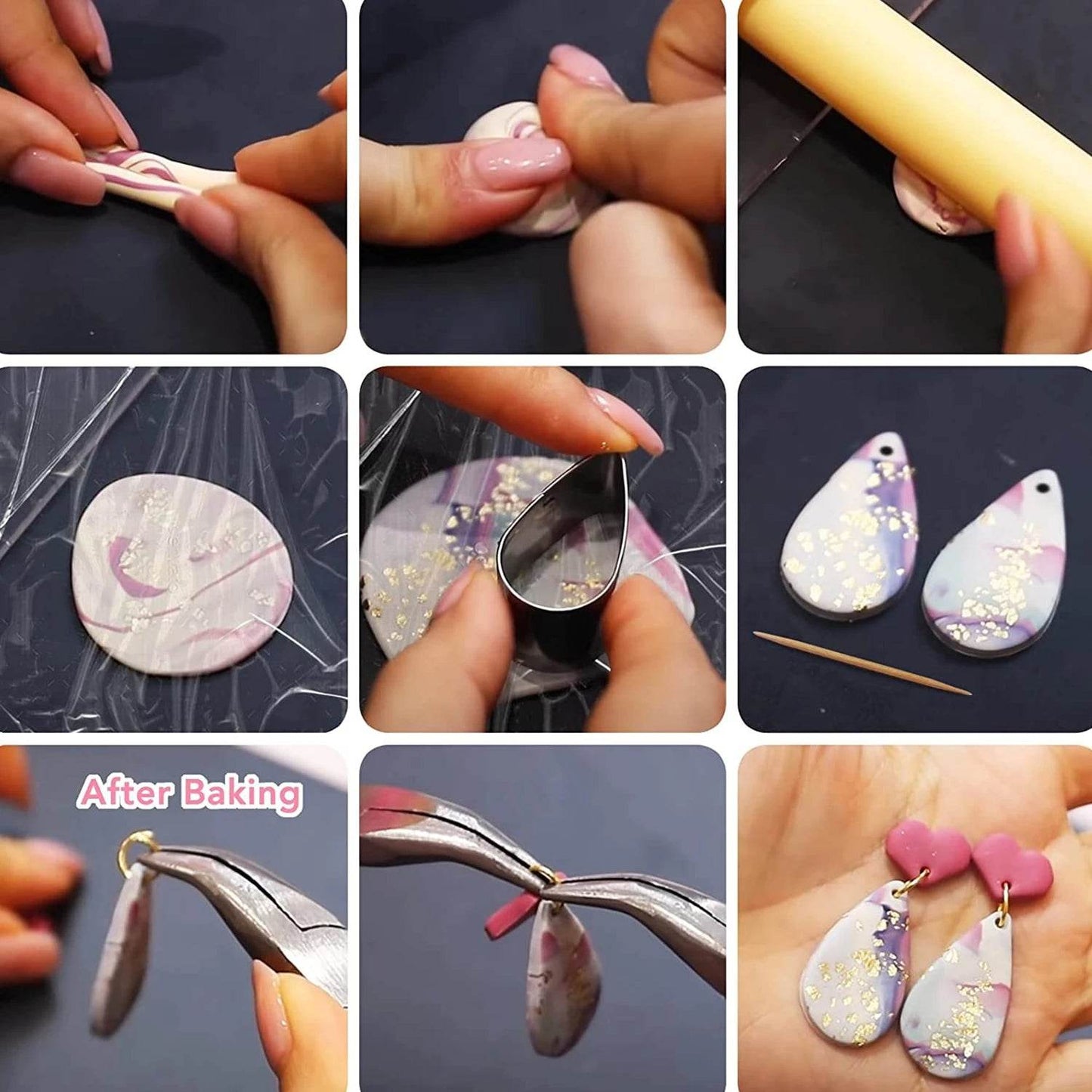 Premium Polymer Clay Molds Kit 18 Shapes for Earrings - ToylandEU