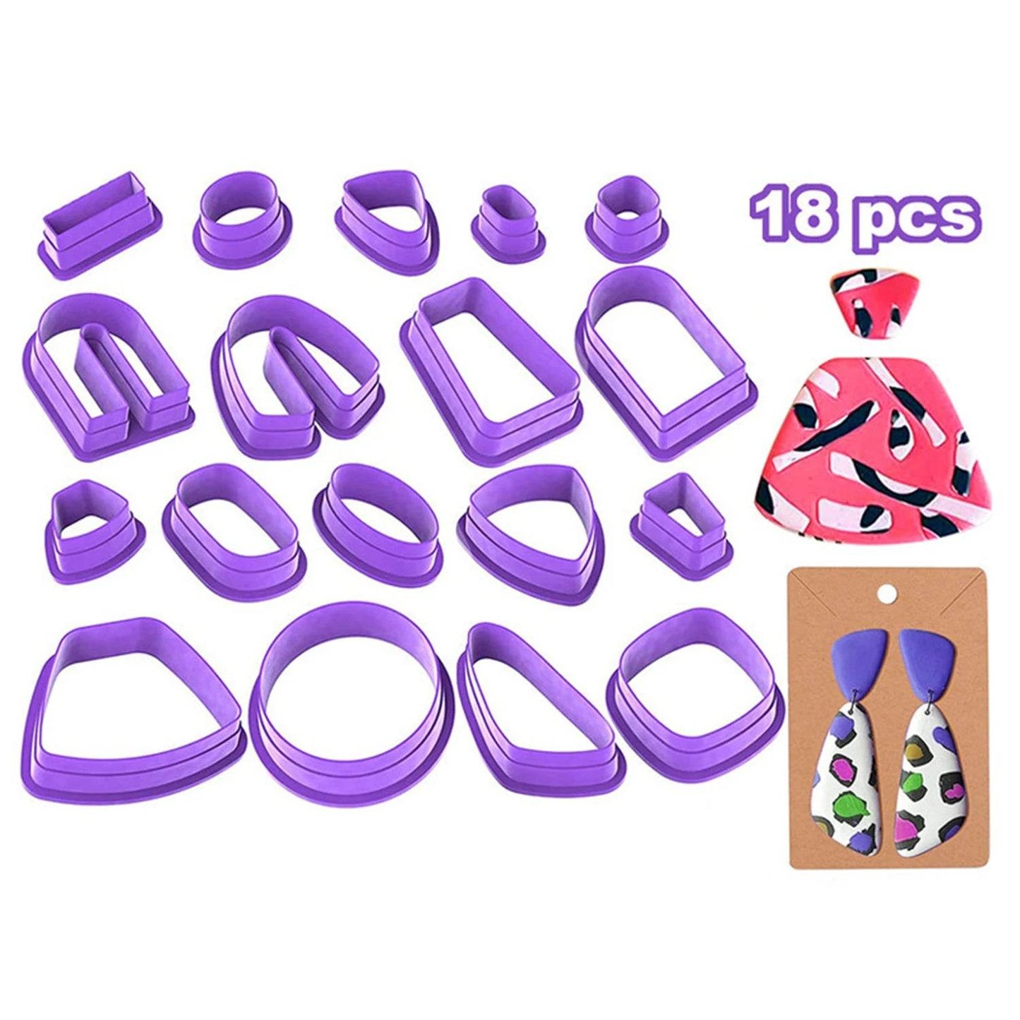 Premium Polymer Clay Molds Kit 18 Shapes for Earrings - ToylandEU